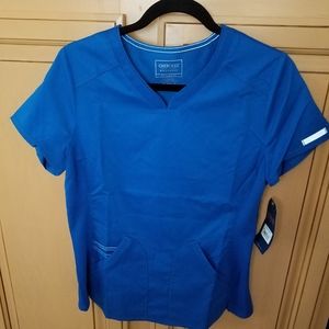 Cherokee Workwear Revolution (Active Styling) Women Scrubs Top V-Neck WW601 Blue